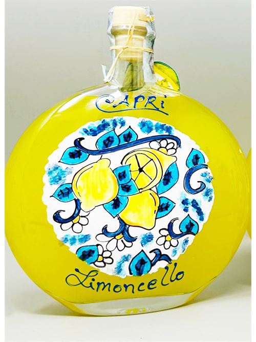 Limoncello bottiglia maioliche Capri Più | FLAMINIAMAIOLICACL50